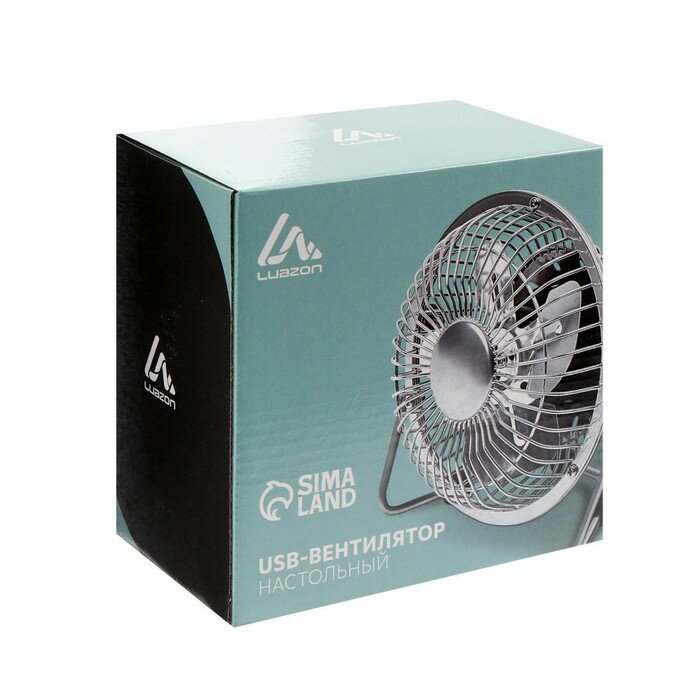 Вентиляторы Luazon Home Вентилятор Luazon LOF-06, настольный, 2.5 Вт, 12 см, пластик, черный - фотография № 5