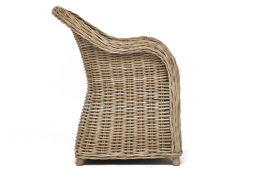 Кресло TetChair MAISON (c подушкой),натуральный ротанг, 63*66*85 см, натуральный серый/natural grey - фотография № 2