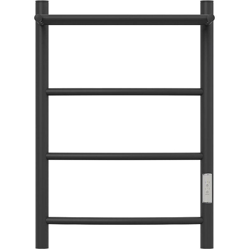 Электрический полотенцесушитель Point Афина PN04846PB П3 400x600 с полкой, диммер справа Черный