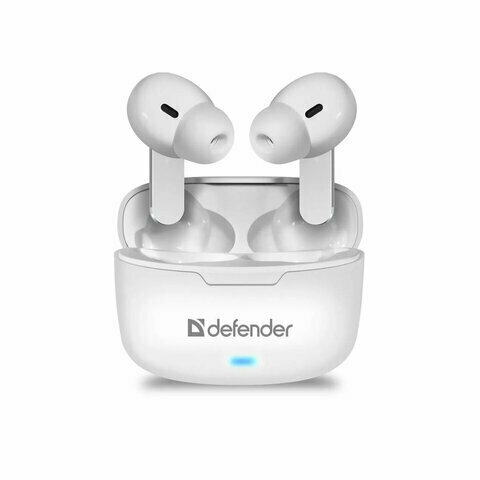 Наушники беспроводные Defender Twins 903 белые (63903)