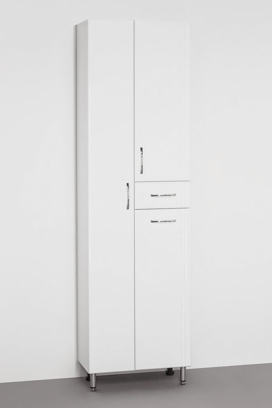 Шкаф-пенал Style Line Эко Стандарт 54 с бельевой корзиной, белый - фотография № 2
