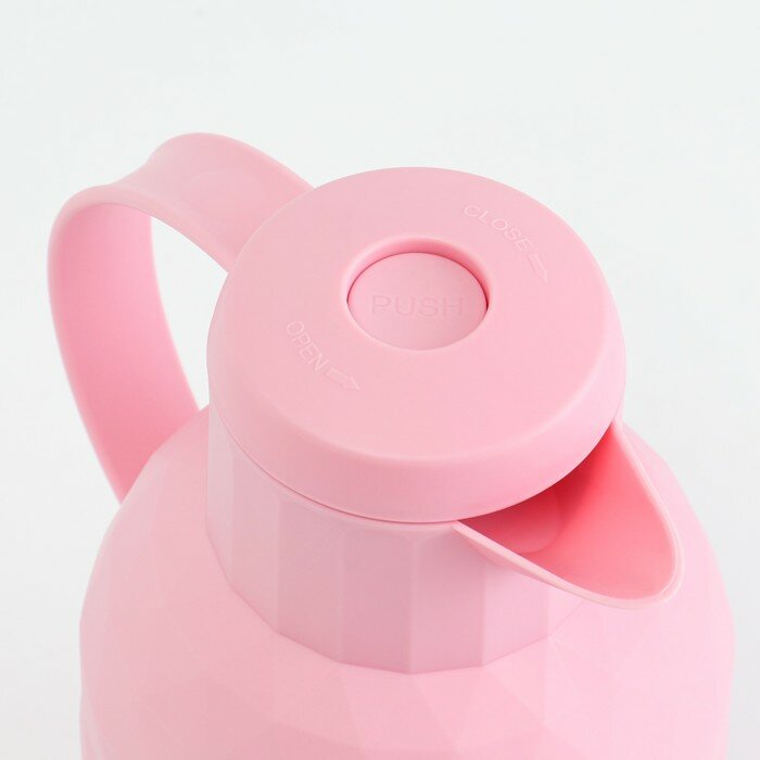 TAKE IT EASY Термос-кофейник 1 л, сохраняет тепло 24 ч, стеклянная колба, розовый - фотография № 4