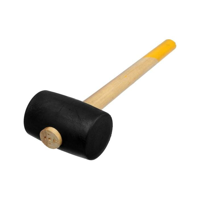 Киянка , деревянная рукоятка, черная резина, 65 мм, 680 г