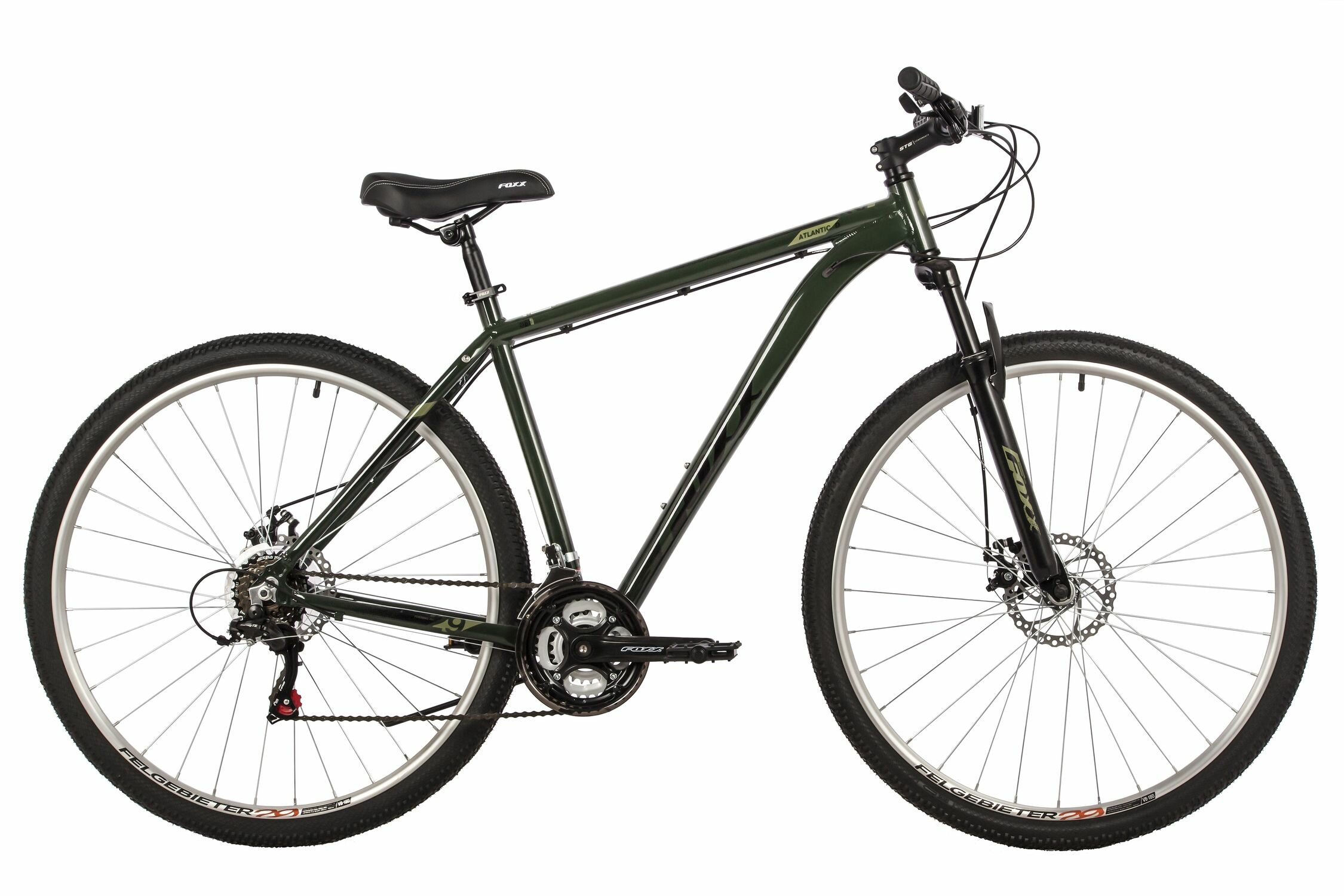 Велосипед FOXX ATLANTIC D 29" (2022) (Велосипед FOXX 29" ATLANTIC D зеленый, алюминий, размер 22")
