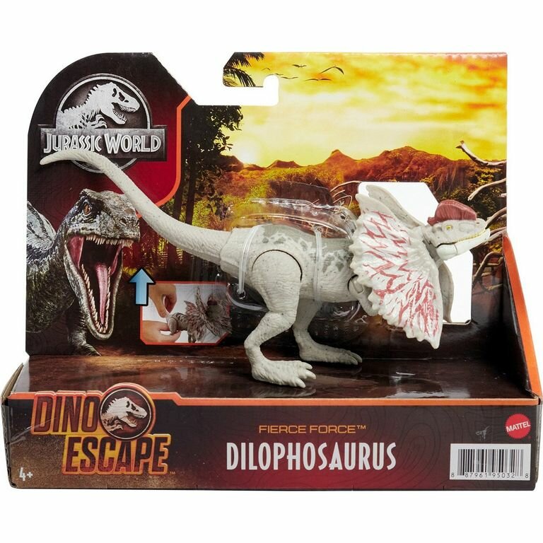 Фигурка Mattel Jurassic World Свирепая сила, Дилофозавр, базовая, GWN31_GWY30