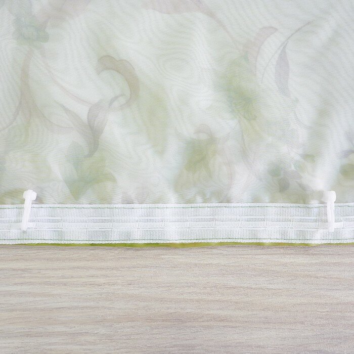 Комплект штор для кухни "Иллюзия", 300х150 см, цвет зеленый, принт микс./В упаковке шт: 1 - фотография № 5