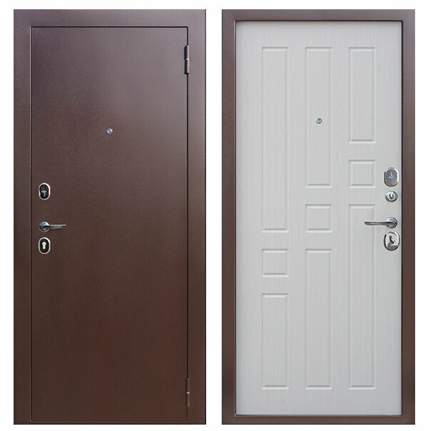 Входная дверь Цитадель (Ferroni) Гарда 8 мм Ясень белый 960х2050 Петли справа