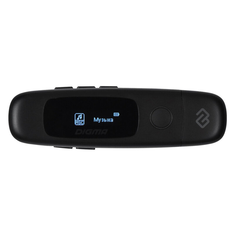 Плеер MP3 Flash Digma U4 8Gb черный/0.91/FM/microSDHC
