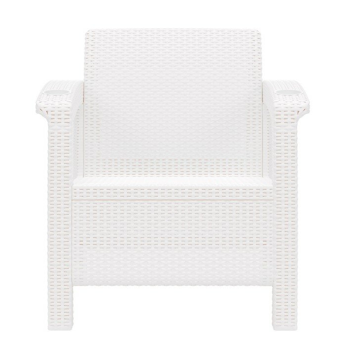 Кресло "Ротанг" 73х70х79 см, цвет белый - фотография № 3