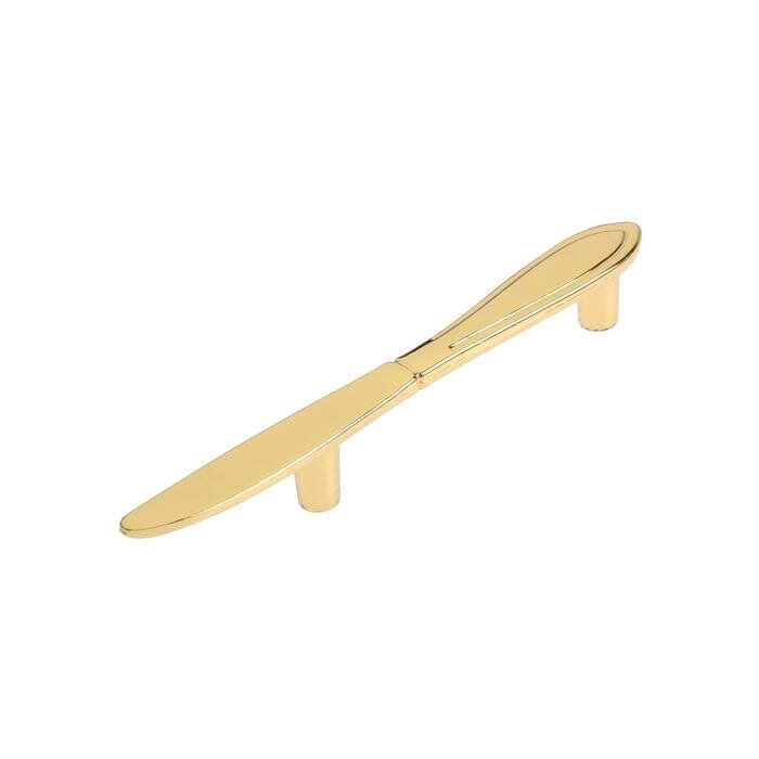 Ручка скоба "Нож" CAPPIO, м/о 76 мм, цвет золото - фотография № 1