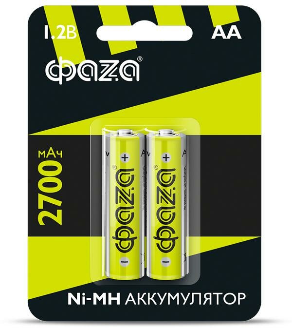 Аккумулятор AA 2700мА.ч Ni-MH BL-2 (уп.2шт) ФАZА 5003002 ( 1упак. )