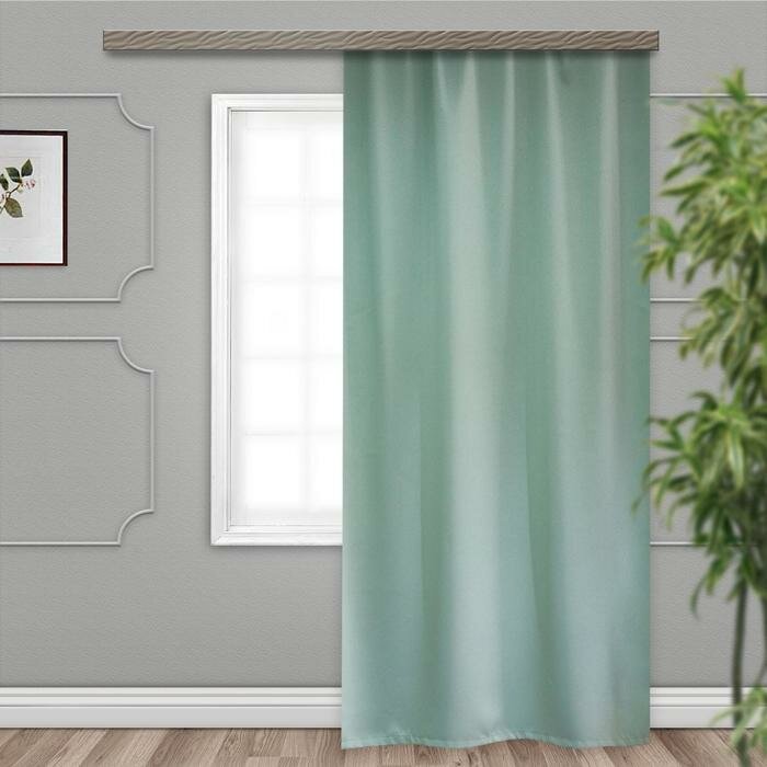 фото Штора портьерная Witerra Матовый 135х260см, фисташка, блэкаут, пэ100%