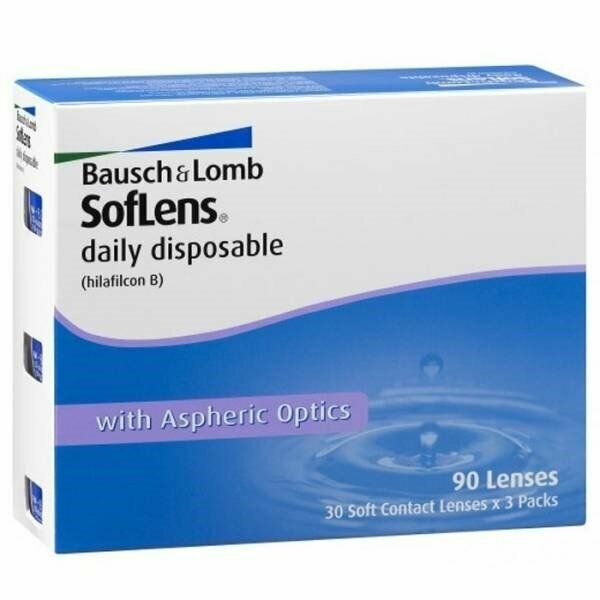 Линзы контактные Bausch&Lomb/Бауш энд Ломб soflens daily disposable (8.6/-3,75) 90шт