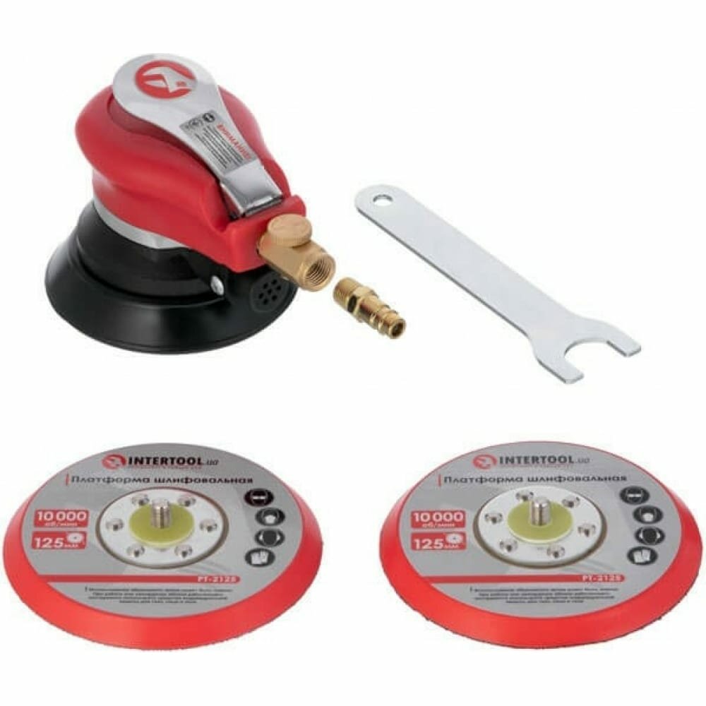 INTERTOOL Шлифмашина пневматическая эксцентриковая 125 мм PT-1006