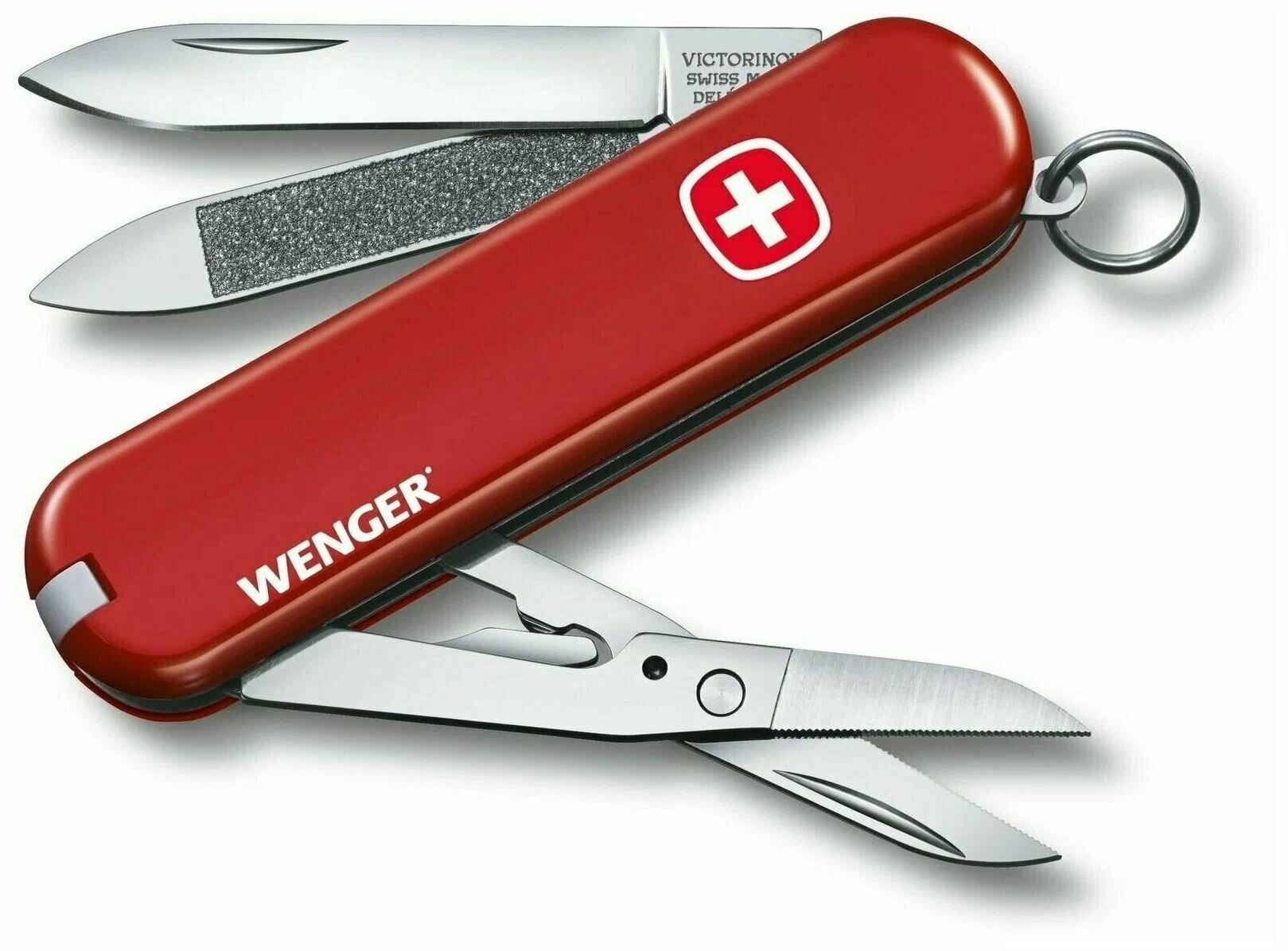 Нож Victorinox Wenger, 65 мм, 7 функций, красный 0.6423.91