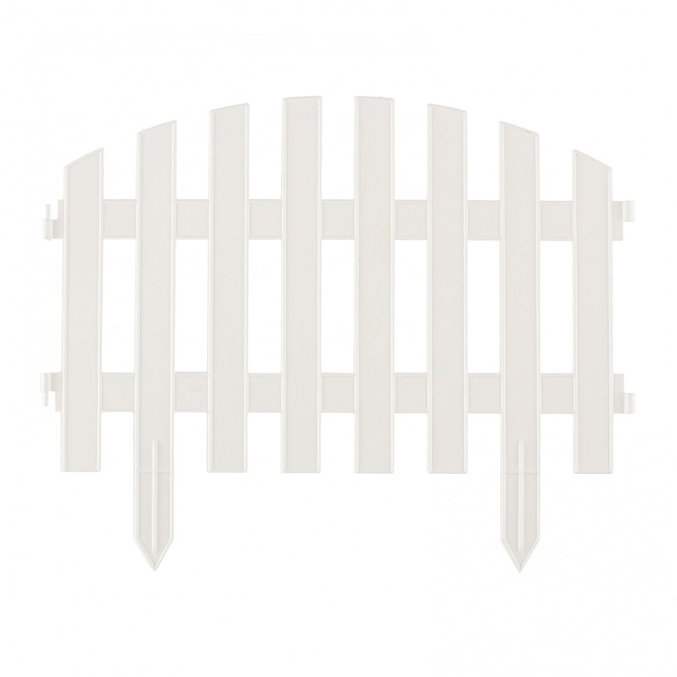 Забор декоративный Винтаж , 28 х 300 см, белый, Palisad 65011