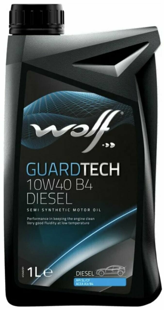 Моторное масло WOLF GUARDTECH 10W40 B4 DIESEL 1L