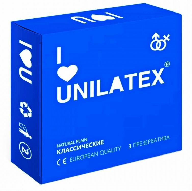 Классические презервативы Unilatex Natural Plain - 3 шт, телесный, 2 набора