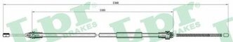Трос ручного тормоза задний правый Renault Clio II/Clio II //Clio Symbol I 98>10 LPR C0681B