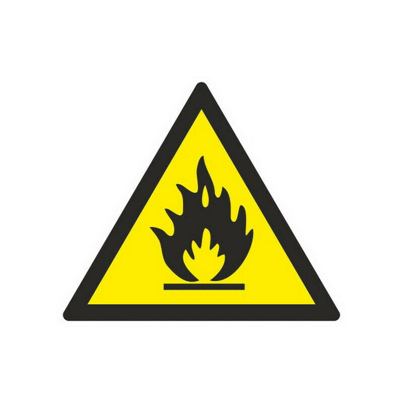 Информационная табличка Знак безопасности W01 Пожароопасно.Легковоспл.в-ва (плёнка200х200) 4 шт