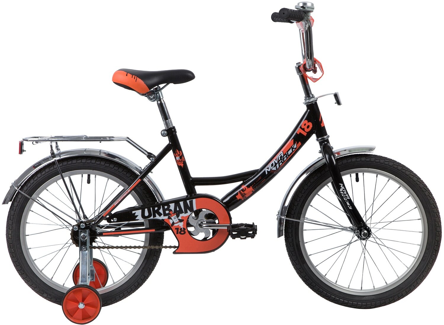 Детский велосипед Novatrack Urban 18 (2020) Черный