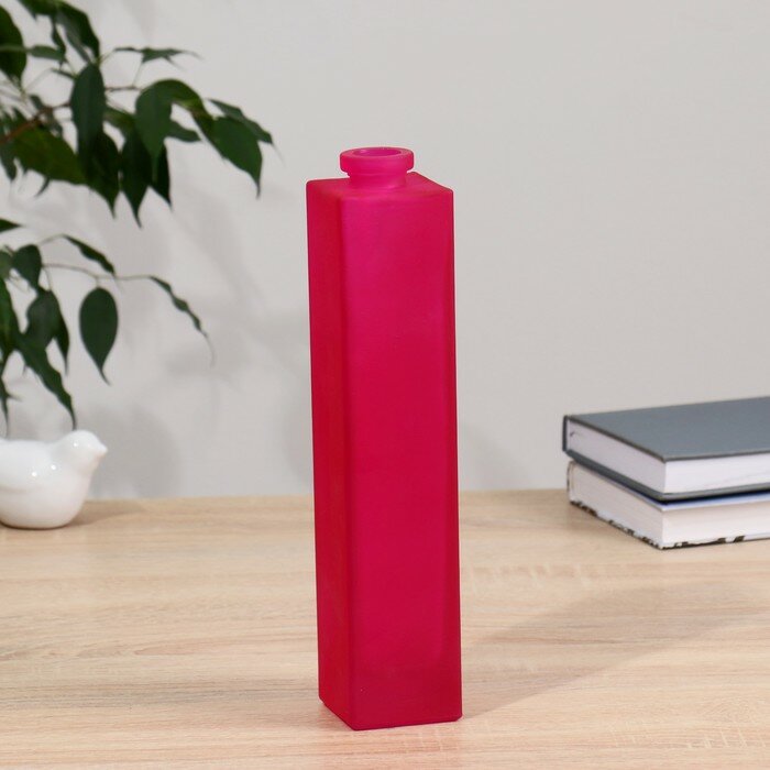 фото Ваза "Нарцисс" красный матовый d-2см; 5,5х 26,5см