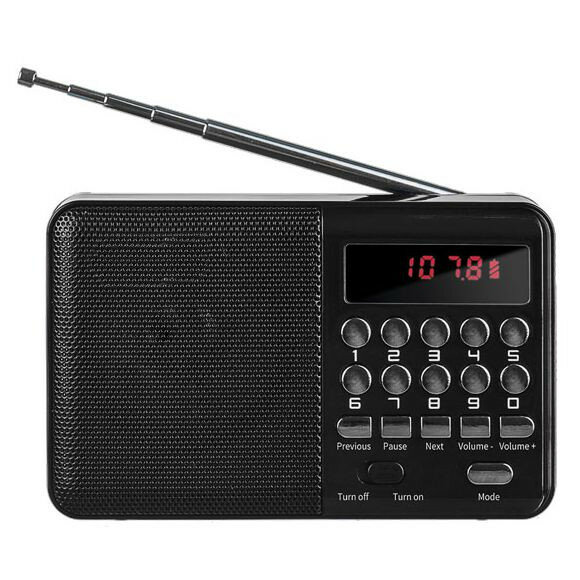 Perfeo радиоприемник цифровой Palm FM+ 87.5-108МГц/ MP3, черный (I90BK)