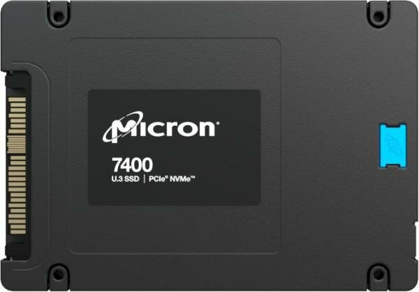 Micron 7400 PRO, 1920GB, SSD, U.3, NVMe, PCIe 4.0 x4, 3D TLC, R/W 6500/2200MB/s, IOPs 430 000/95 000, 3500TBW, DWPD 1 (5 лет)