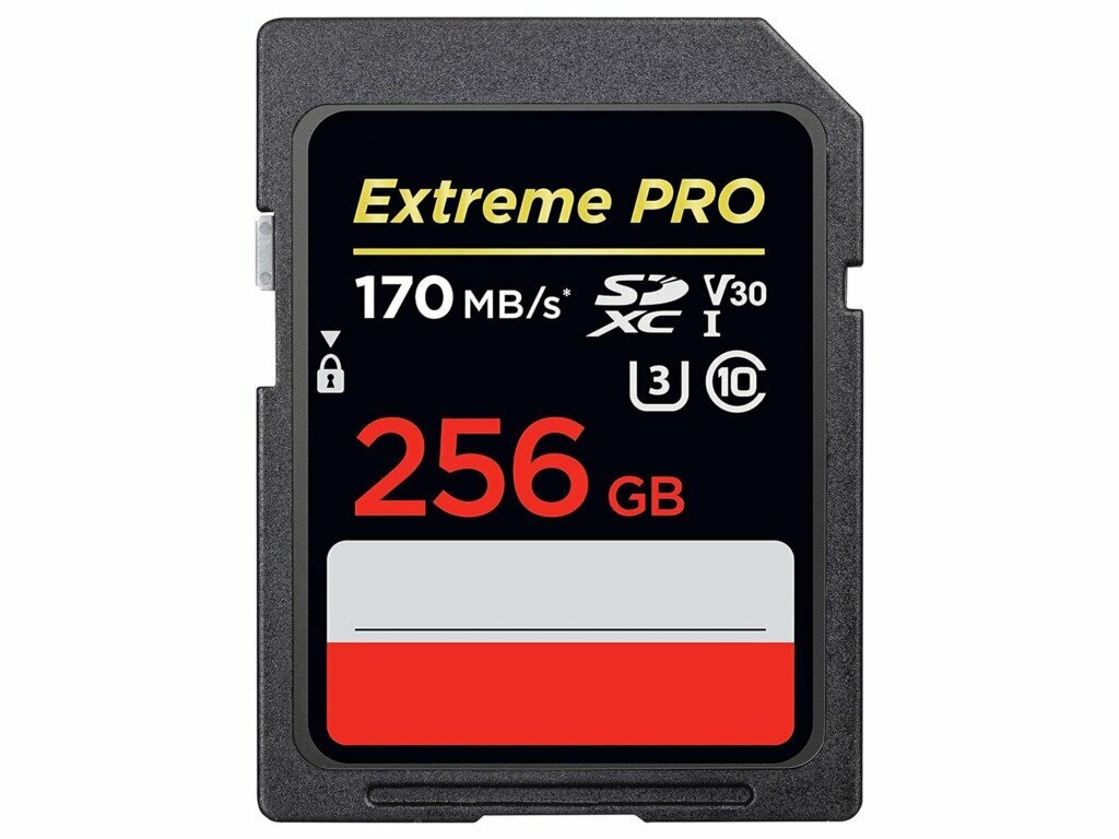 Карта памяти 256Gb - SanDisk Extreme Pro - Secure Digital XC Class 10 UHS-I U3 V30 SDSDXXY-256G-GN4IN