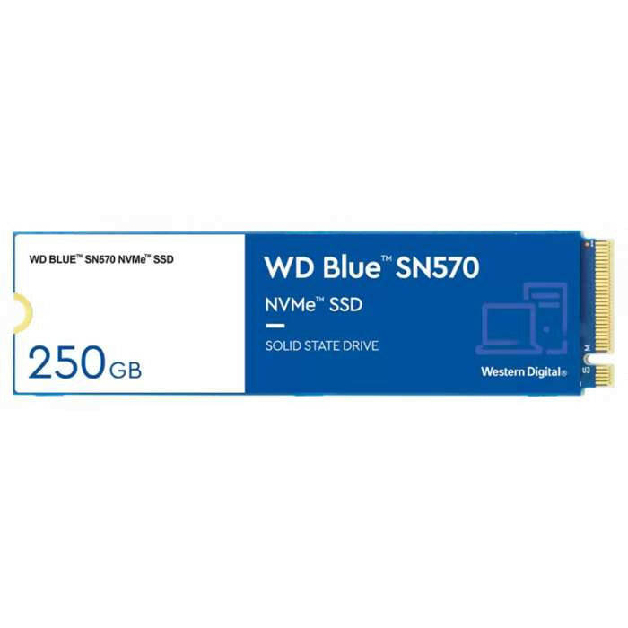 Твердотельный накопитель Western Digital SSD BLUE SN570 NVMe 250Gb M.2 2280 WDS250G3B0C, 1 year