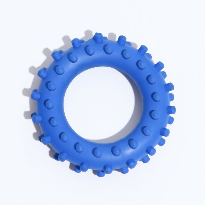 Игрушка "Кольцо с шипами №1", 6,1 см, синяя - фотография № 2