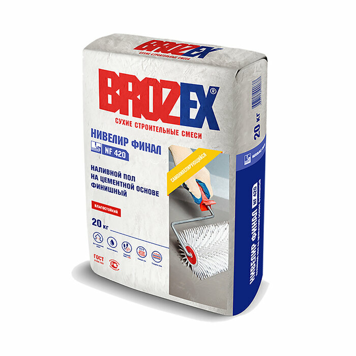 Ровнитель для пола Brozex НП-42, 20 кг (2 шт)