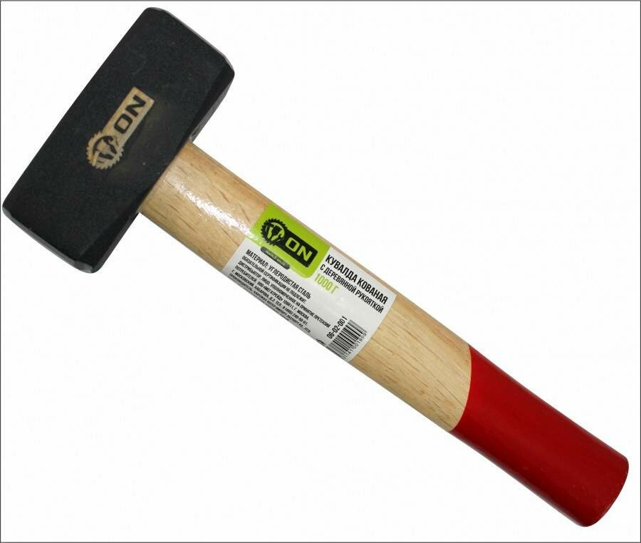 фото 3-ON Кувалда кованая с деревянной ручкой 1000 гр, 06-02-001 (арт. 805200)