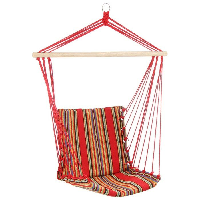 Гамак-кресло со спинкой, 50 х 96 см, хлопок, цвет микс - фотография № 2