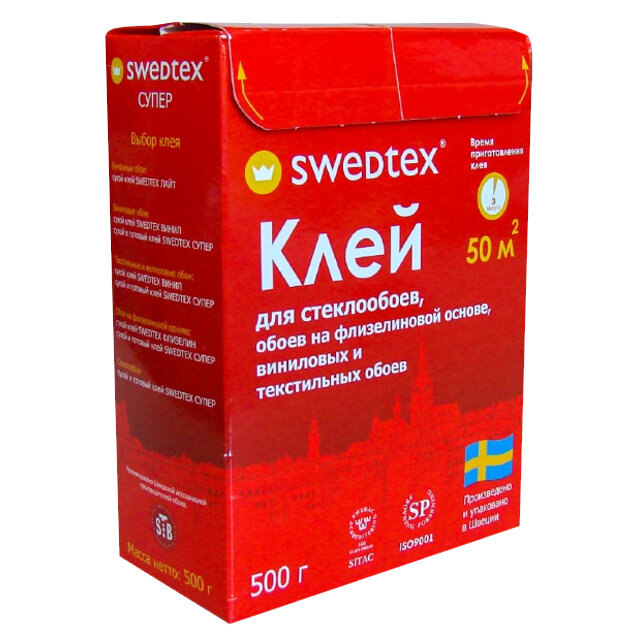 Клей для стеклообоев SWEDTEX Супер 500г, арт. PS050