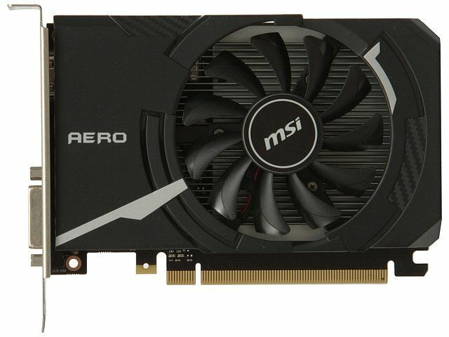 Видеокарта MSI Видеокарта MSI GeForce GT 1030 AERO ITX 2GD4 OC (GeForce GT 1030, 2ГБ DDR4, DVI, HDMI) (PCI-E) (ret)