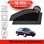 Каркасные шторки LATONIK PREMIUM на Toyota Tercel 5 (L50) (1994-1999) седан на передние двери на магнитах с затемнением 90-95% - изображение