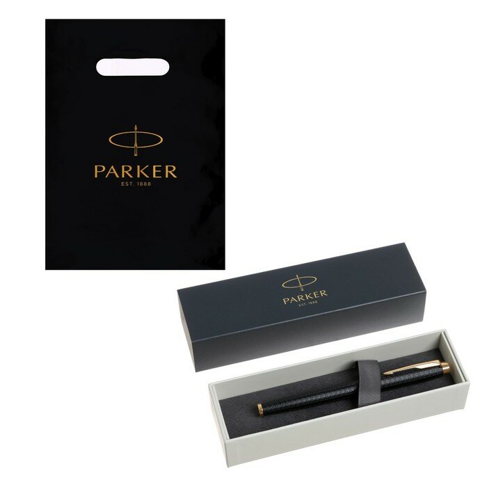 Ручка-роллер Parker IM Premium T323 Black GT F, 0.5 мм, корпус из алюминия, черные чернила, В подарочном пакете./В упаковке шт: 1