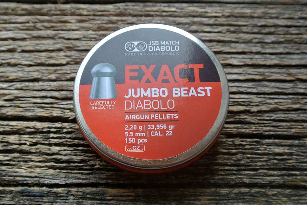 Пули для пневматики JSB Exact Jumbo Beast 5,52мм 2,2г (150шт)