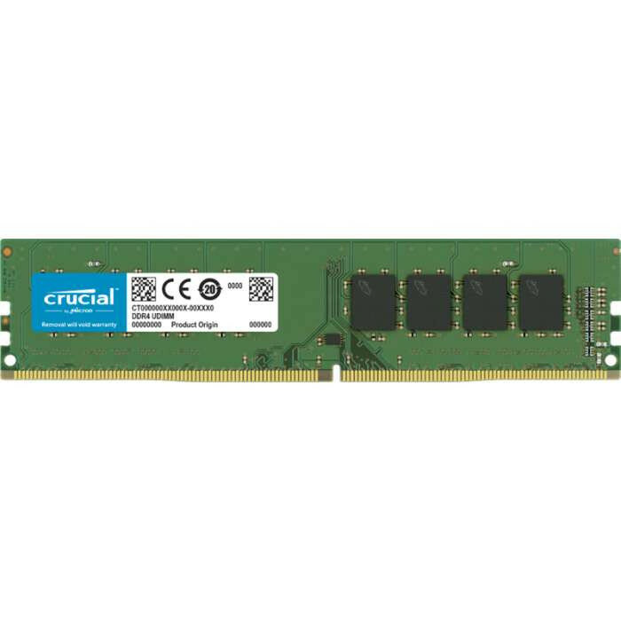 Оперативная память Crucial by Micron DDR4 8GB 3200MHz UDIMM (PC4-25600) CL22 1.2V (Retail), 1 year