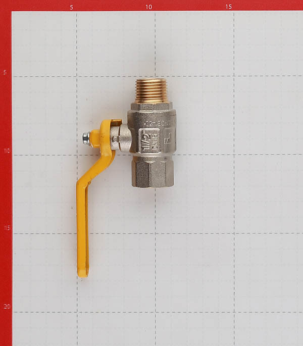 фото Кран шаровой газовый Tiemme 1/2 ВР(г) х 1/2 НР(ш) ручка