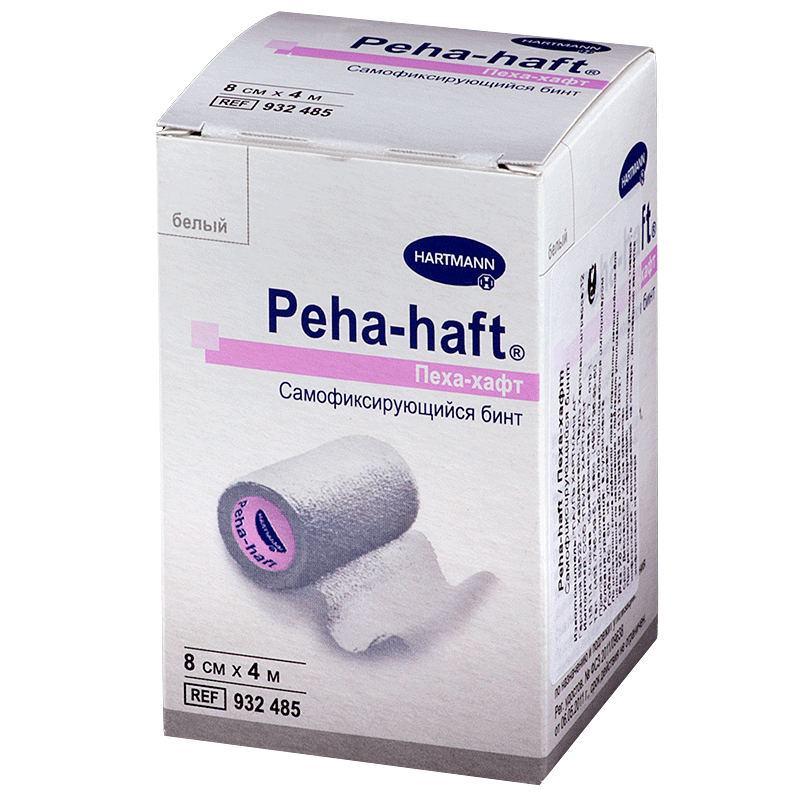 Peha-haft® / Пеха-хафт - самофиксирующийся бинт 4 м х 8 см белый