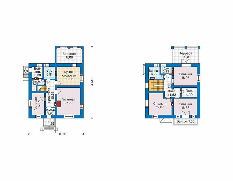 Проект дома Plans-62-88 (170 кв.м, газобетон) - фотография № 2