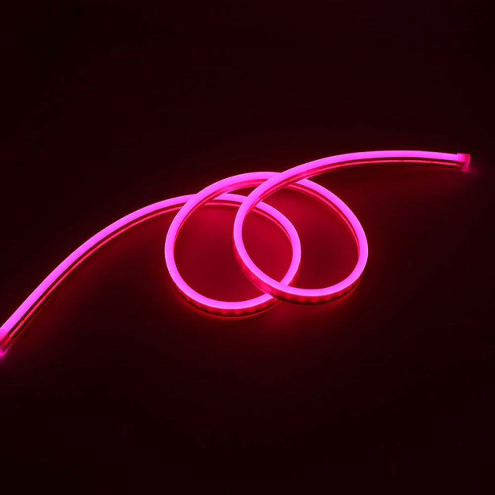 Неоновая лента high lum, 6*12 мм, IP67, в блистерной упаковке - Цвет свечения:Розовый - фотография № 2