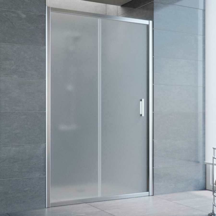 фото Душевая дверь в нишу Vegas Glass ZP 120 08 10 профиль глянцевый хром, стекло сатин