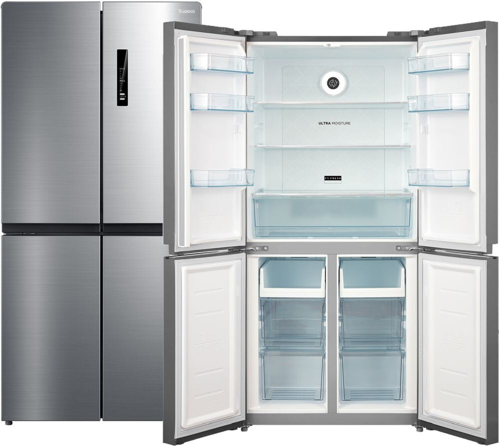 Холодильник Бирюса CD 466 I 3-хкамерн. нержавеющая сталь (трехкамерный)