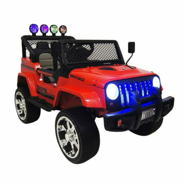 Детский электромобиль Jeep T008TT красный (RiverToys), с пультом