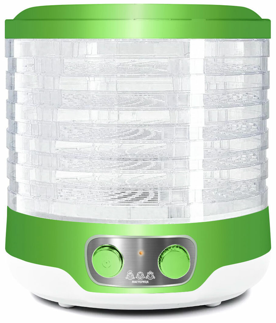 фото Сушилка для овощей и фруктов Мастерица EFD-3061 250Вт 7 подд. зеленый/перламутровый