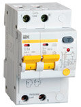 Выключатель автоматический дифференциальный АД12М 2п 32А C 30мА тип A (3 мод) | код. MAD12-2-032-C-030 | IEK (6шт. в упак.)