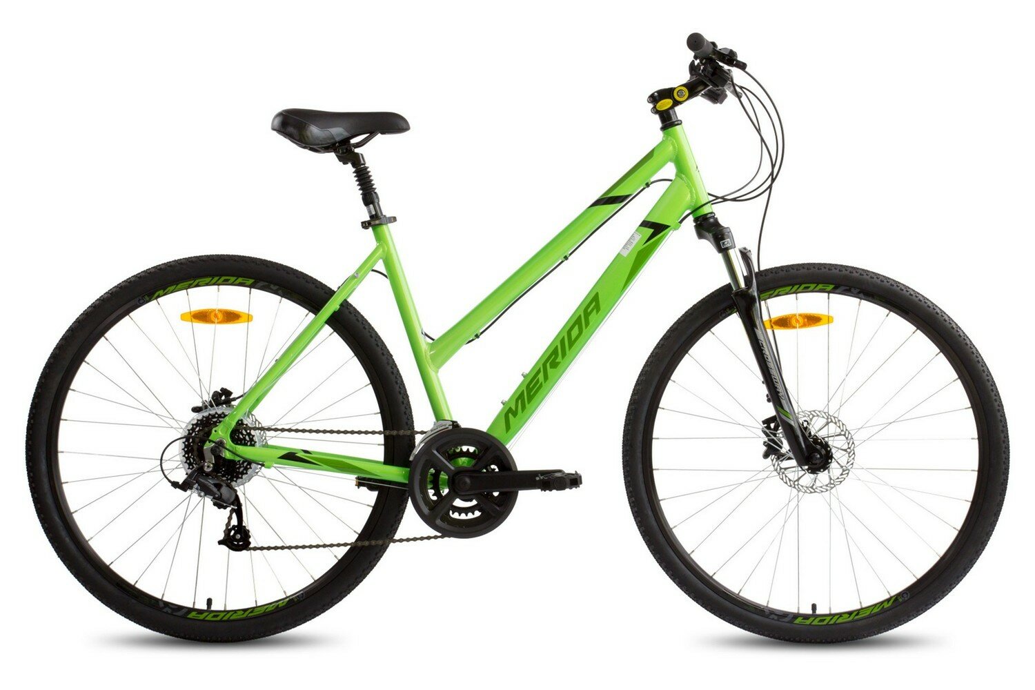 Женский велосипед Merida Crossway 10 Lady, год 2022, цвет Зеленый-Черный, ростовка 20